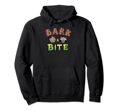 Amazon Essentials Guardians of the Galaxy Groot and Rocket Bark and Bite Pullover Hoodie