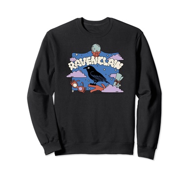 Amazon Essentials Harry Potter Hogwarts Ravenclaw House Cartoon Scene Sweatshirt