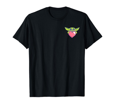 Amazon Essentials The Mandalorian Grogu Holding a Valentine's Heart T-Shirt