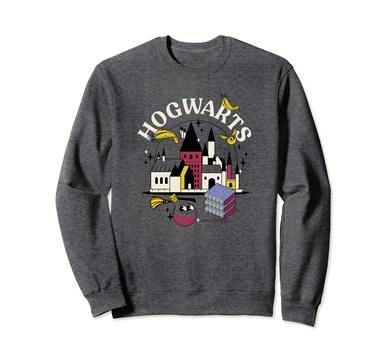 Amazon Essentials Harry Potter Hogwarts Castle Smiling Icons Sweatshirt