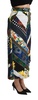 Dolce & Gabbana  Multicolor Silk Geometric High Waist Maxi Skirt
