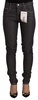 Acht Black Low Waist Skinny Denim Slim Fit Jeans