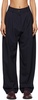 SSENSE Exclusive Navy Double Pleat Front Trousers