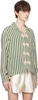 Green & Off-White Soda Stripe Trillium Shirt