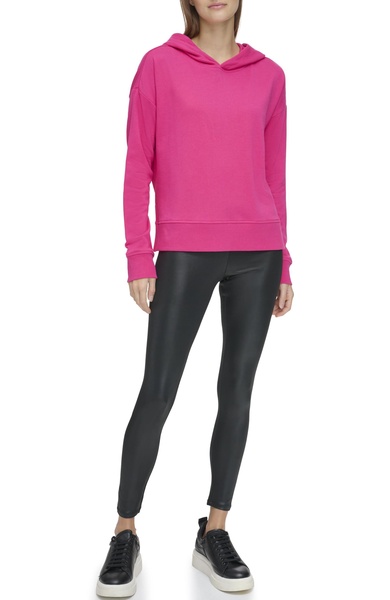 Andrew Marc Women's Long Sleeve Fashion Hoodie, Fuchsia