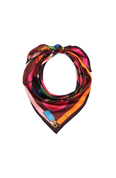 kate spade new york Women's Bag Print Silk Square Scarf, Stylish Fashion Accessory for Women, multi, OS