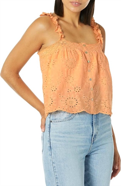 summer sunrise top in mock orange