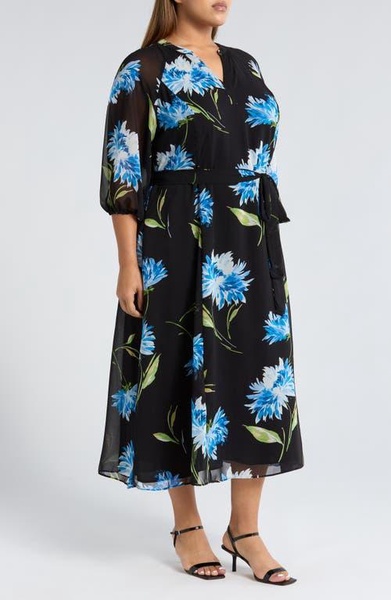 Plus Size Floral-Print Maxi Dress