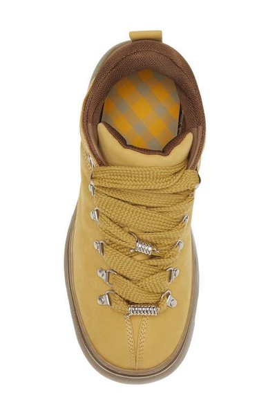 Leather hiking boots