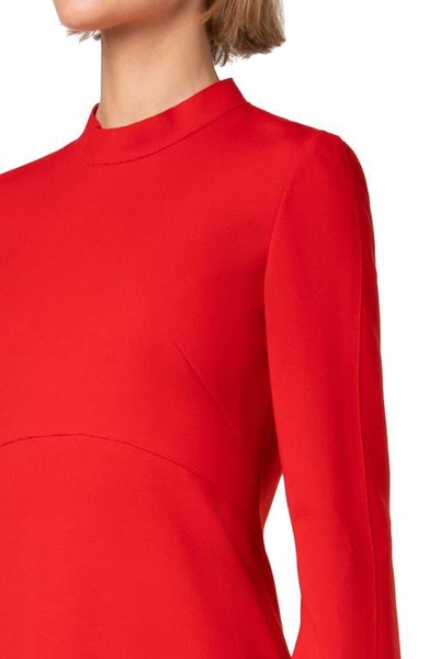 Long-Sleeve Jersey A-Line Dress