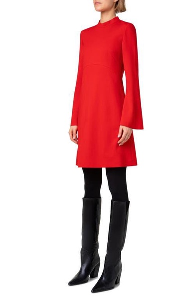 Long-Sleeve Jersey A-Line Dress