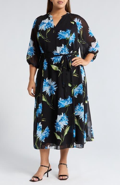 Plus Size Floral-Print Maxi Dress