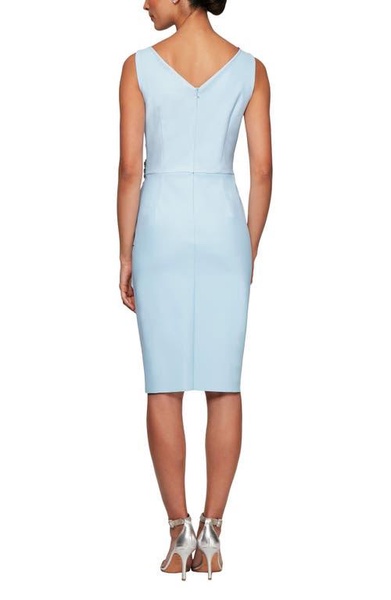 womens embellished faux-wrap cocktail and party dress