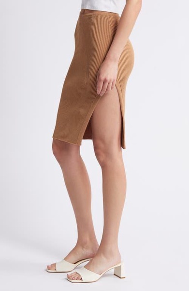 Topshop knitted bandeau in camel - part of a set