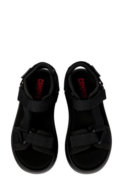 Black Textile Sandal for Women