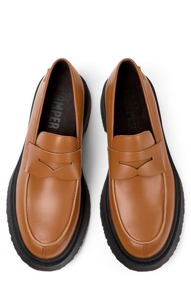 Brown Leather Moccasin for Men