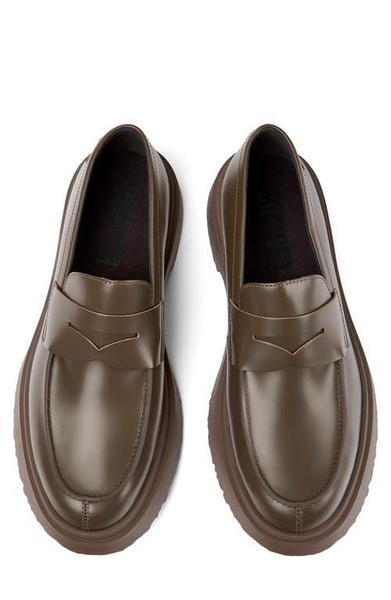 Brown Leather Moccasin for Men
