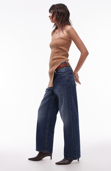 Topshop knitted bandeau in camel - part of a set