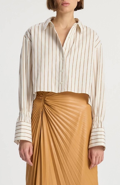 monica ii shirt in bone/lark