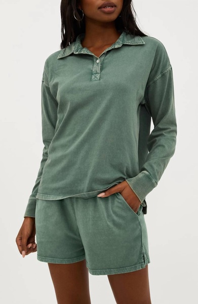 zion long sleeve top in queen palm
