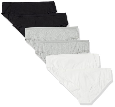 Amazon Essentials Women's Cotton Hipster Underwear - Discontinued Colors, Pack of 6
