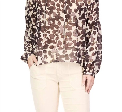 watermark blouse in choc spots