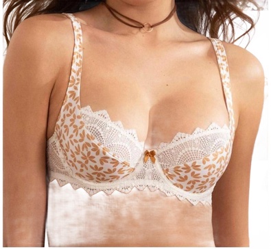 crochet tulip bra in camel boheme