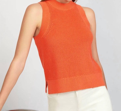 demi high crew neck tank in watermelon