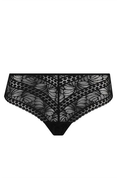 women's lace thong in noir
