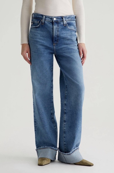 kora high-rise wide leg jeans in blue