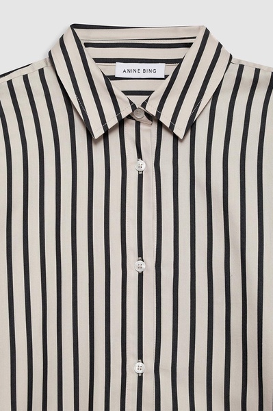 Plaza Shirt - Black And Tan Stripe