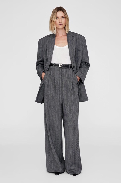 Lou Trouser - Black And Grey Stripe
