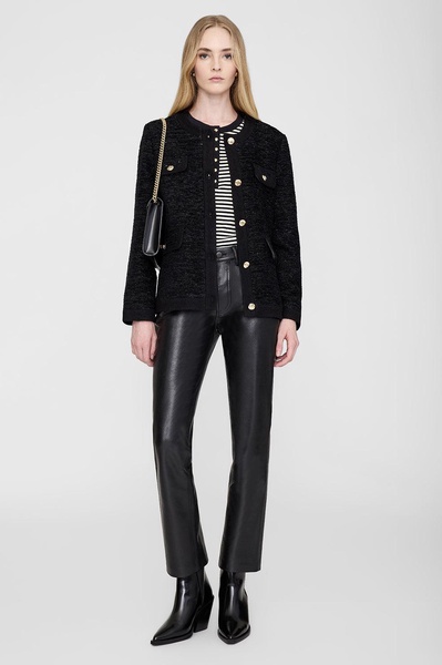 Elly Clutch - High-Shine Black