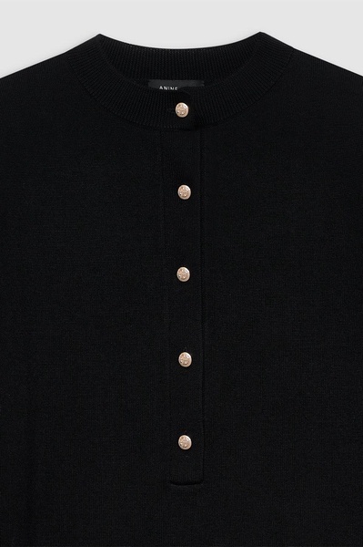 Ghita Dress - Black Cashmere Blend