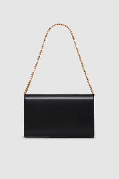 Elly Clutch - High-Shine Black