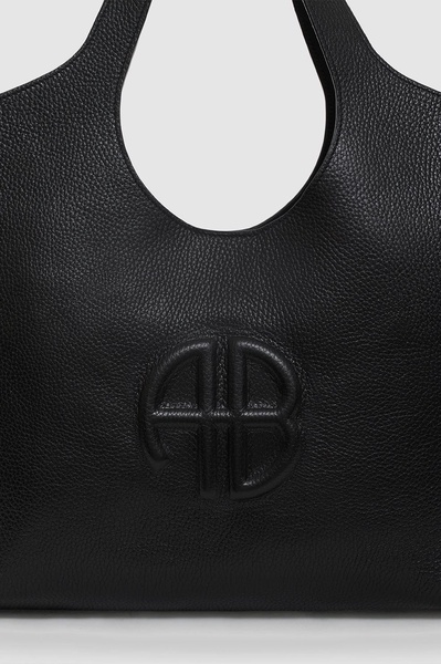 Medium Lili Tote - Black Pebbled