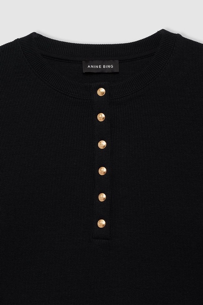Alessia Long Sleeve Tee - Black