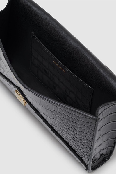 Small Elly Clutch - Black Embossed