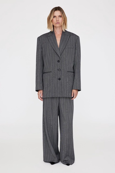 Declan Blazer - Black And Grey Stripe