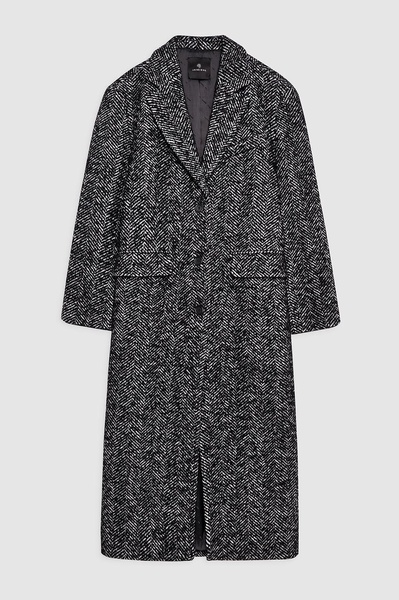 Quinn Coat - Black And White Tweed