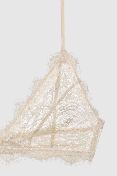 Lace Bra With Trim - Nude