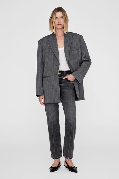 Declan Blazer - Black And Grey Stripe