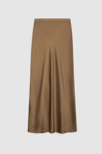 Bar Silk Skirt - Sepia