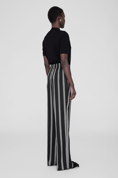 Soto Pant - Black Herringbone Stripe