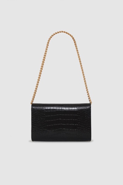 Small Elly Clutch - Black Embossed