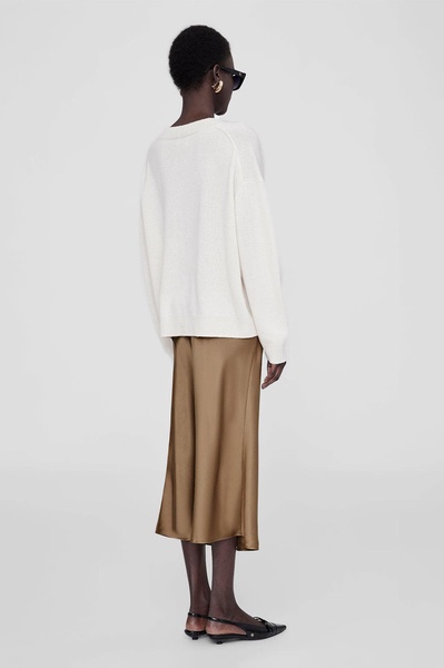 Bar Silk Skirt - Sepia
