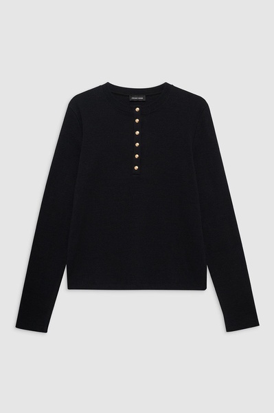 Alessia Long Sleeve Tee - Black