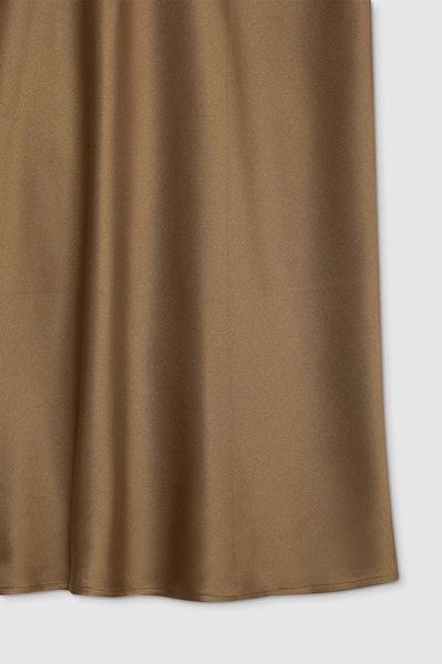 Bar Silk Skirt - Sepia