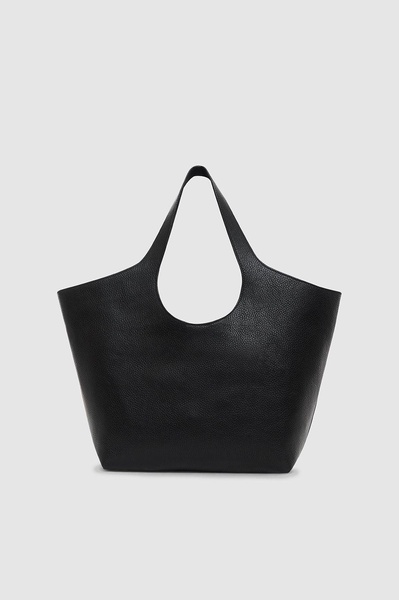Medium Lili Tote - Black Pebbled
