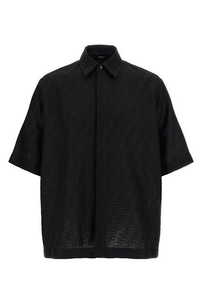 Fendi Men Ff Jacquard Shirt